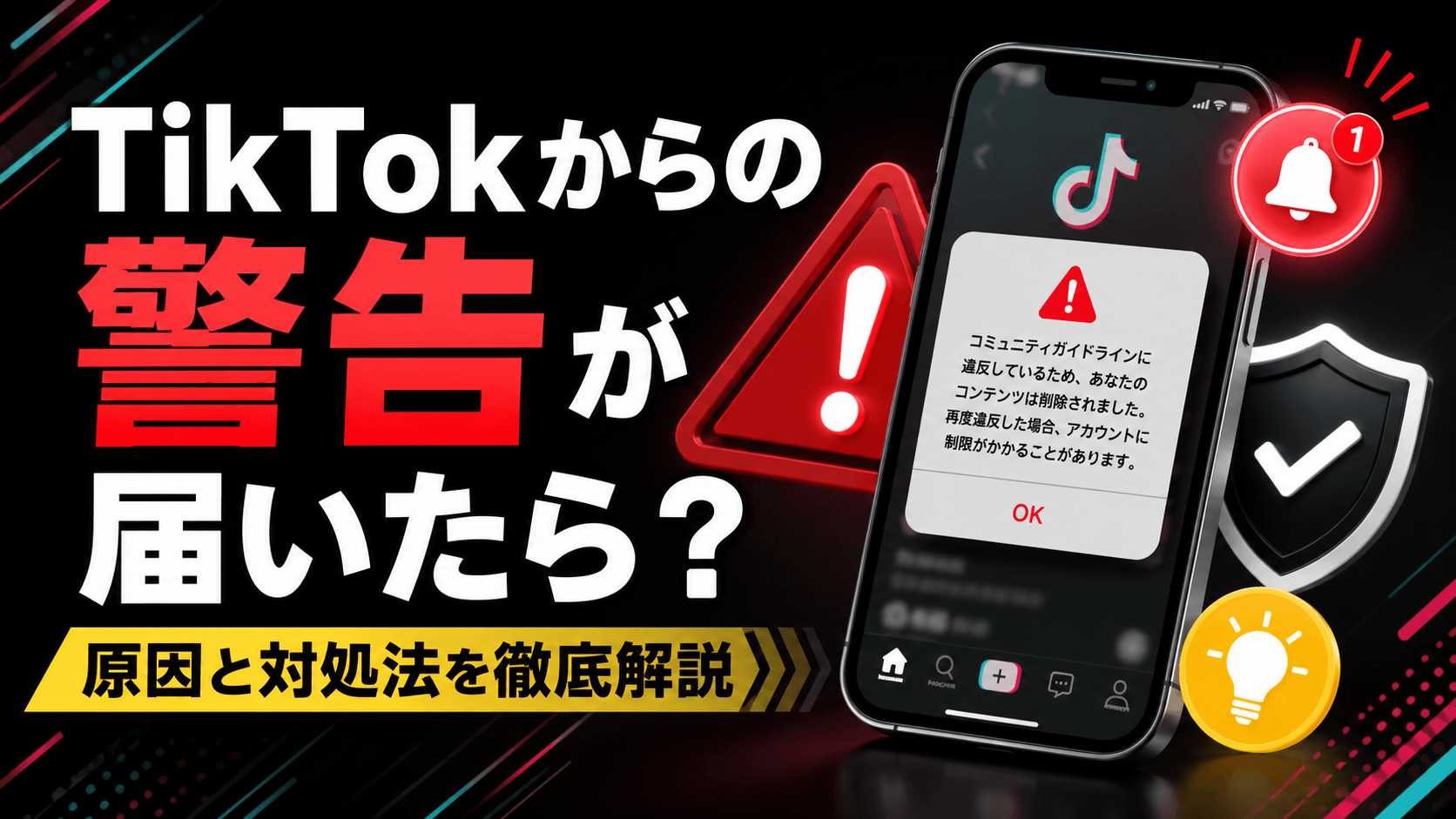 TikTokからの警告が届いたら?原因と対処法を徹底解説